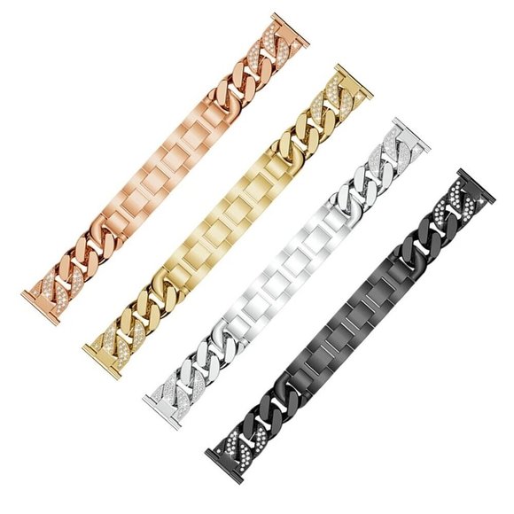 Luxury Premium Watch Strap Metal Band Diamond Chain Bracelet For Apple Watch - Picture 4 of 11